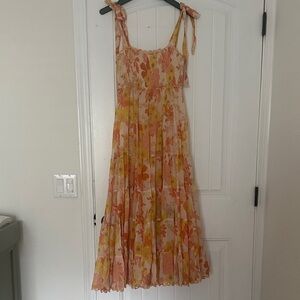 Zimmermann Floral Maxi Dress in Orange and Yellow